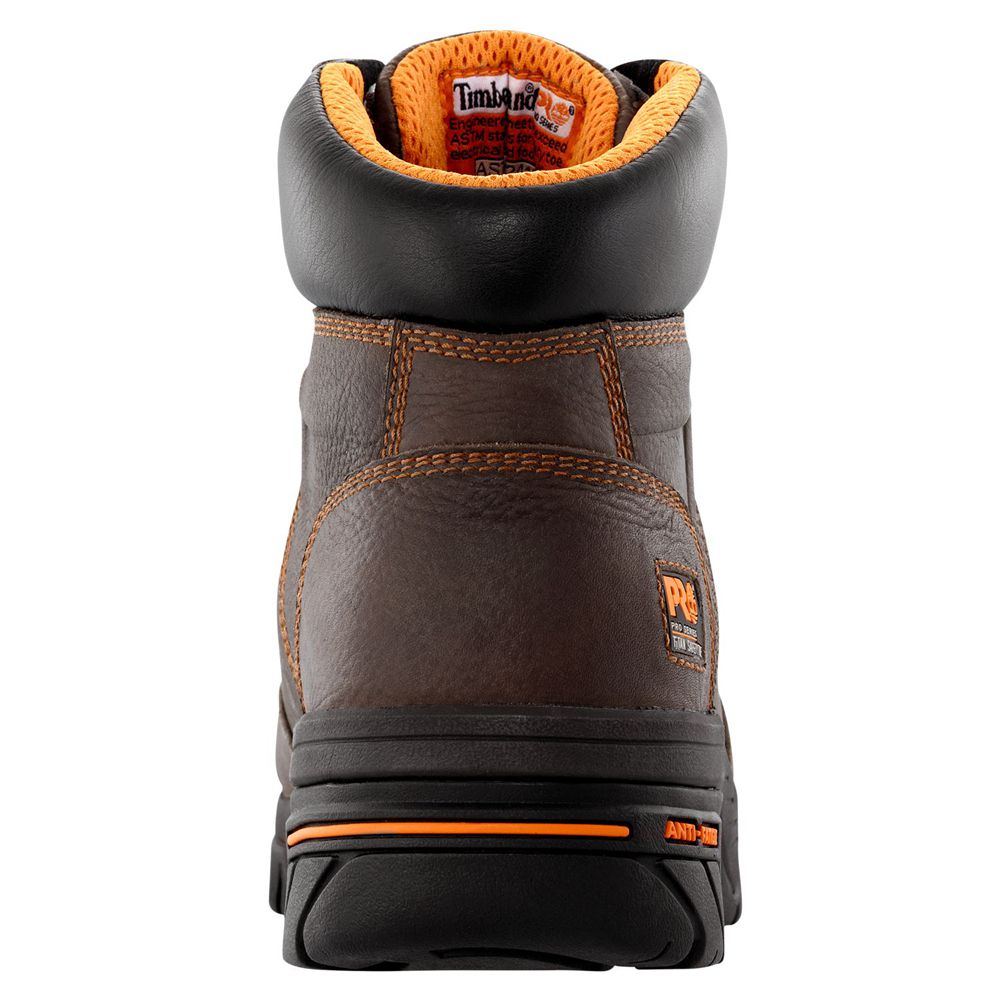 Timberland Μποτακια Εργασίας Ανδρικα Καφε - Pro® Helix 6\" Alloy Toe - Greece 9257683-ID